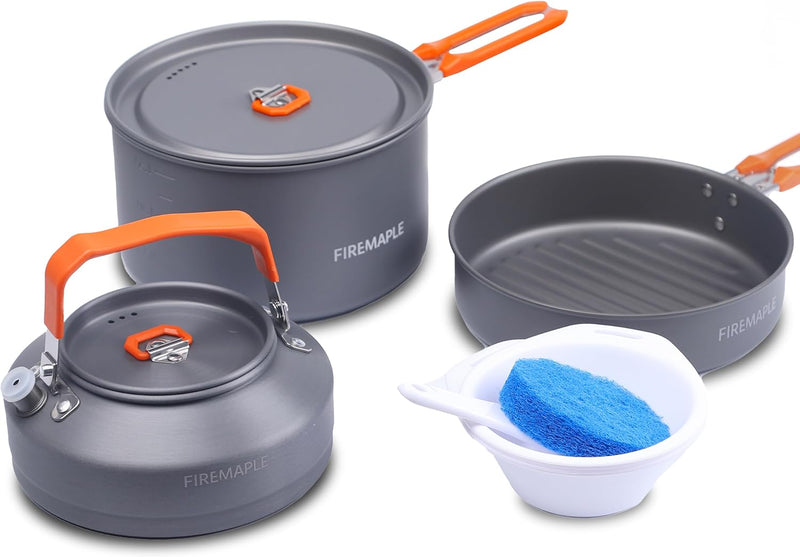 Fire-Maple Feast Camping Geschirr Set aus Edelstahl und eloxiertem Aluminium Feast FEAST 2, FEAST 2