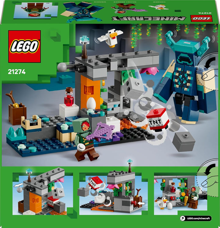 LEGO Minecraft Begegnung mit dem Wächter - Spielzeug mit stummen Ranger Minifigur und beweglicher Mo