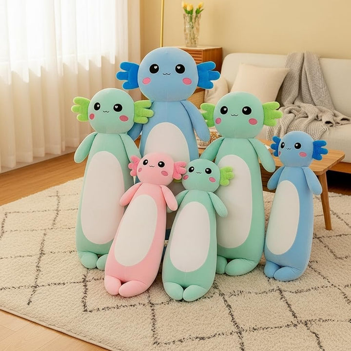 Kekeso Langes Axolotl Plüschtier,Kawaii Axolotl Kuscheltier Stofftier Rosa Axolotl Plüsch-Kissen, fü