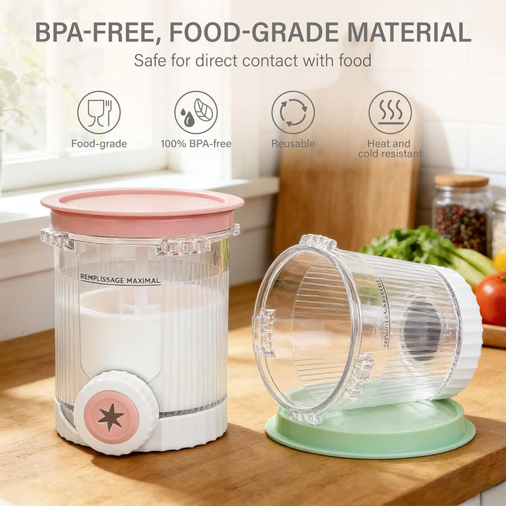 4 Stück Behälter für Ninja Swirl by CREAMi – Kompatibel mit Ninja NC700 NC701EU – 480ml Eiscreme Pin
