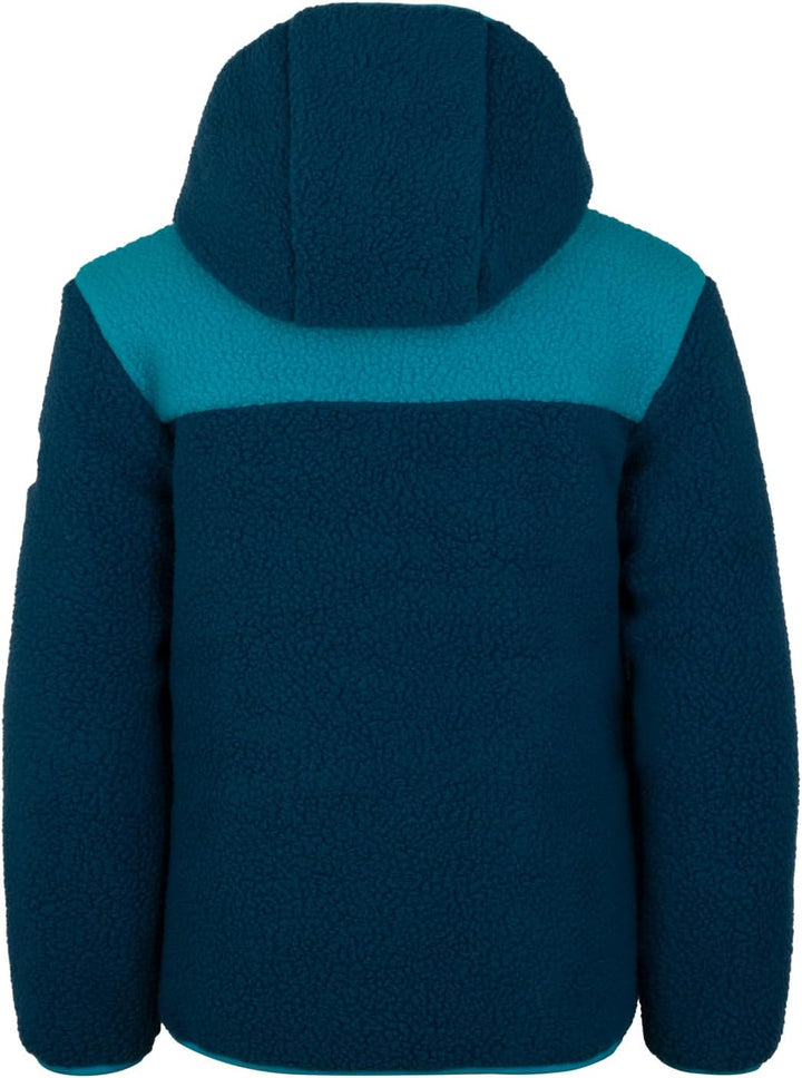 Trollkids winddichte Kinder Jacke mit Reissverschlusstaschen SANDVIKA 92 Helle Beere/Dunkeltürkis/Ma