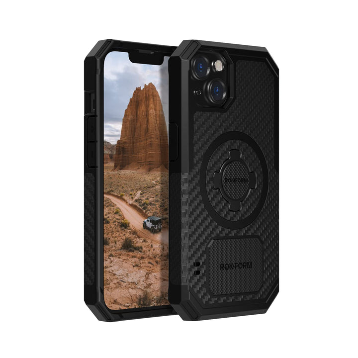Rokform - iPhone 13 Hülle, Rugged Series, Dual Magnet Plus MagSafe kompatibel, magnetische Schutzhül