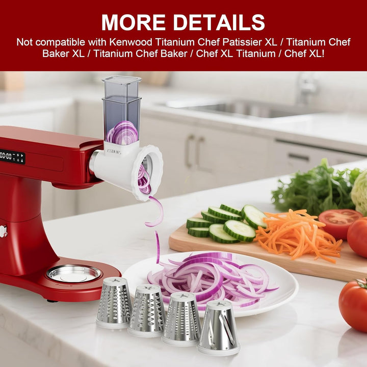 Gemüseschneider für KVC/KVL Kenwood Zubehör, Edelstahl Gemüse Schneider für Kenwood Zubehoer, Gemüse