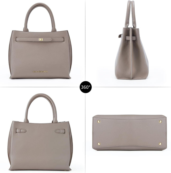 VICTORIA HYDE Handtaschen Damen Gross PU Leder Shopper Damen Handtasche Schwarz Elegant Schultertasc