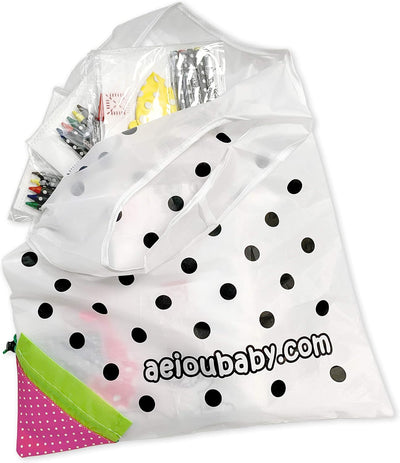 aeioubaby.com 25 Federmäppchen zum Ausmalen + Wiederverwendbare Tasche | 25 einzelne Taschen mit 5 b