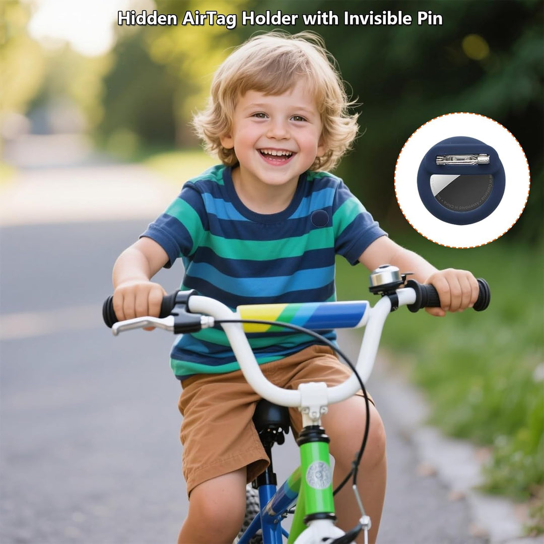 LOSHALL 4er Pack AirTag Halter Versteckte Schutzhülle für Kinder, Anti-Entfernung Silikon Hülle mit