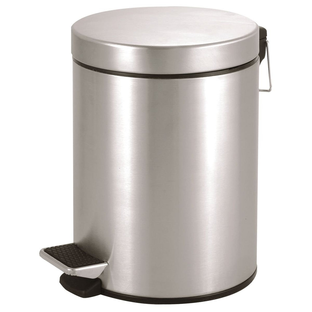 axentia 116924 Tretmülleimer mit Deckel 5L - Abfalleimer mit Tritt für Bad und Küche - Badmülleimer,