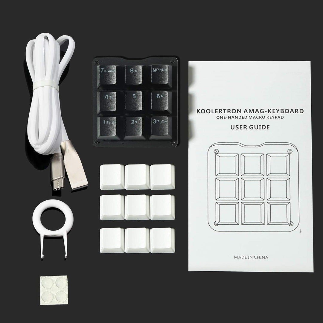 Koolertron Makro Tastatur Programmierbare Tastatur, LED-Hintergrundbeleuchtung Tragbare Mini Mechani
