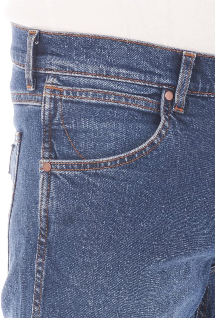 Wrangler Jeans Herren Stretch Regular Straight Fit Greensboro Jeanshose Denim Blau Schwarz 30 31 32