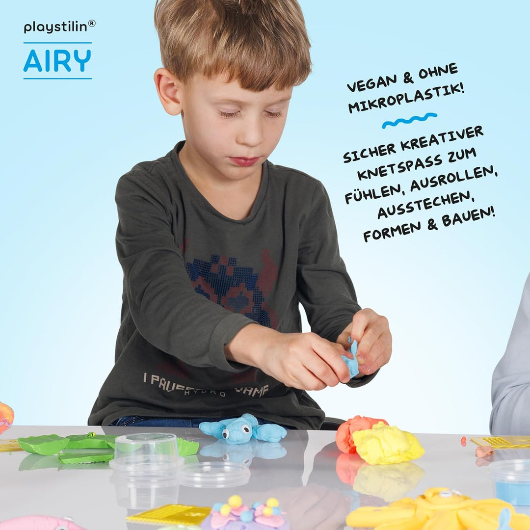 Playstilin Airy - extra leichte Spielknete, superluftige, vegane Kinderknete, kreatives Plastilin Kn
