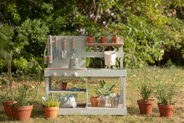 Little Dutch Matschküche - Spielküche für den Garten - Outdoorküche für Kinder - Holzküchen für Klei
