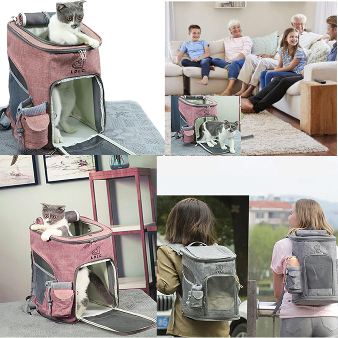 Katzenrucksack Hunderucksack mit Netzfenster,Tragbare Hochwertige Hundetragetasche für kleine Hunde,