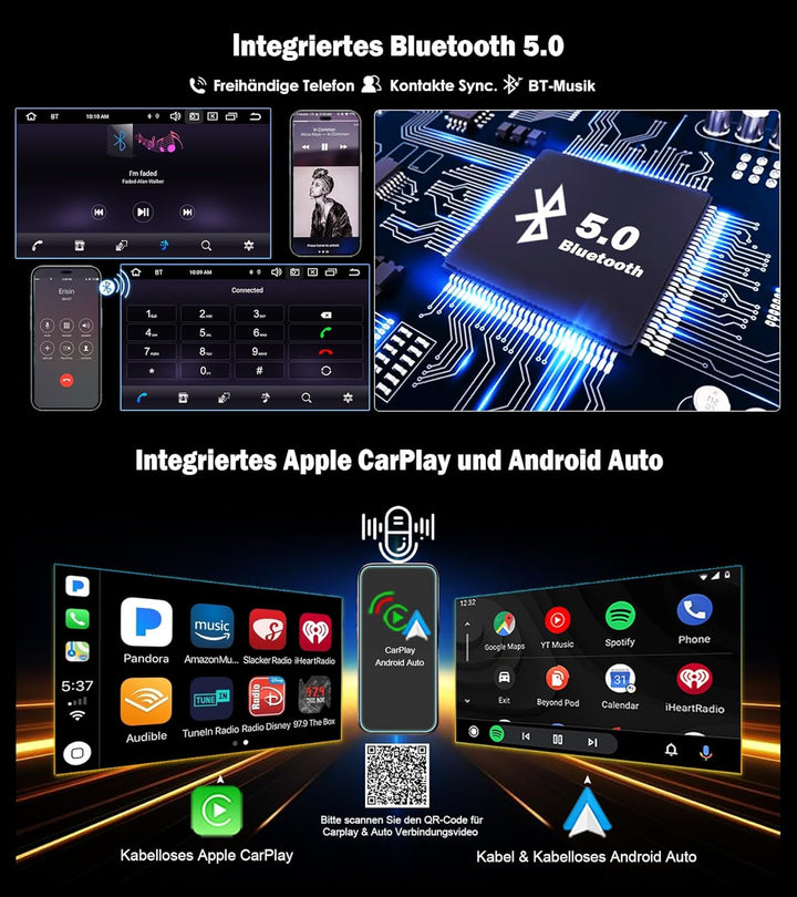 Erisin 7 Zoll 8-Kern 4GB+64GB Android 12 Autoradio Bluetooth mit GPS Navigation Für Audi A4 S4 RS4 R