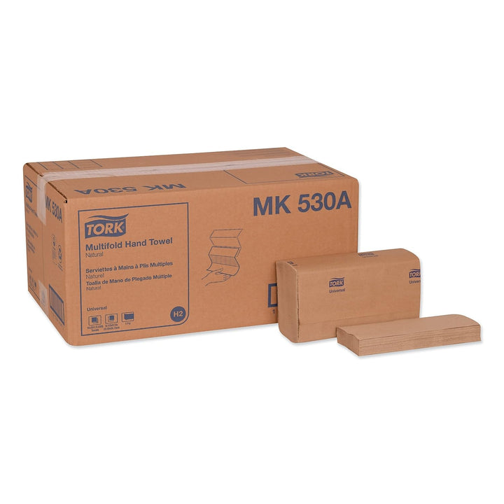 Tork Multifold Handtuch Natural H2 Universal, 100% recycelte Fasern, 16 x 250 Blatt, MK530A