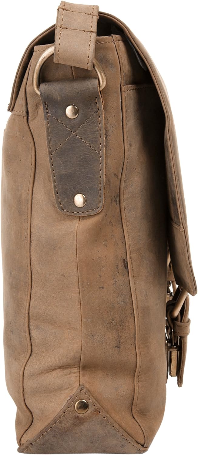 Harold's Kuriertasche 40 x 30 x 10 cm Rind-Leder Messenger Schulter-Tasche 339903