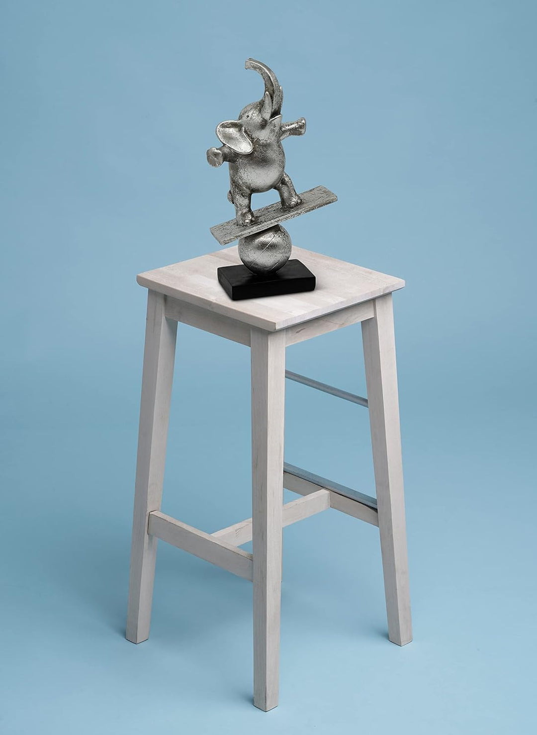 FeinKnick Skulptur “Lebenskünstler” - inspirierende & Moderne Elefanten Dekoration aus Kunststein 30