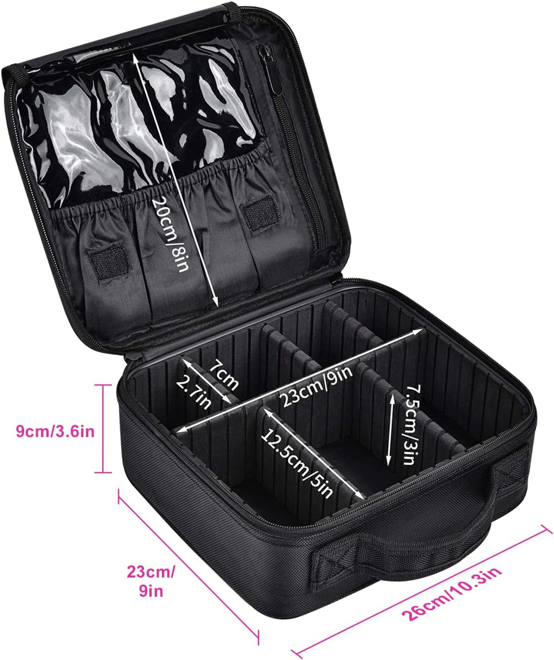 Professionelle Kosmetiktasche Damen Schminktasche Gross Reise Make-Up-Organizer Tasche, wasserdichte
