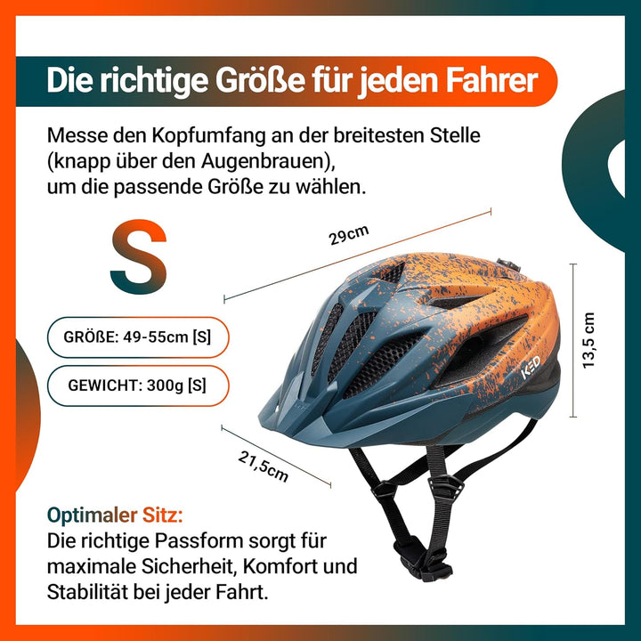 Street Jr Pro Kinder- und Jugend-Fahrradhelm mit LED Rücklicht, 300g, Made in Germany, Maxshell-Tech