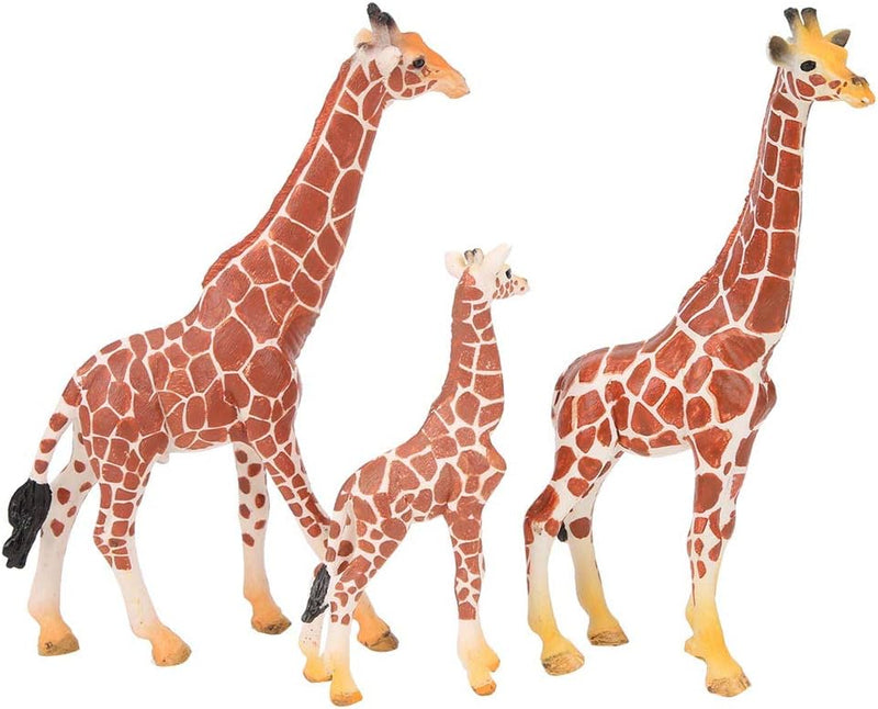 3 Stück Imitation Giraffen Familie Tierfiguren Kinder Wildtiere Kognitives Lernspielzeug für Büro- o