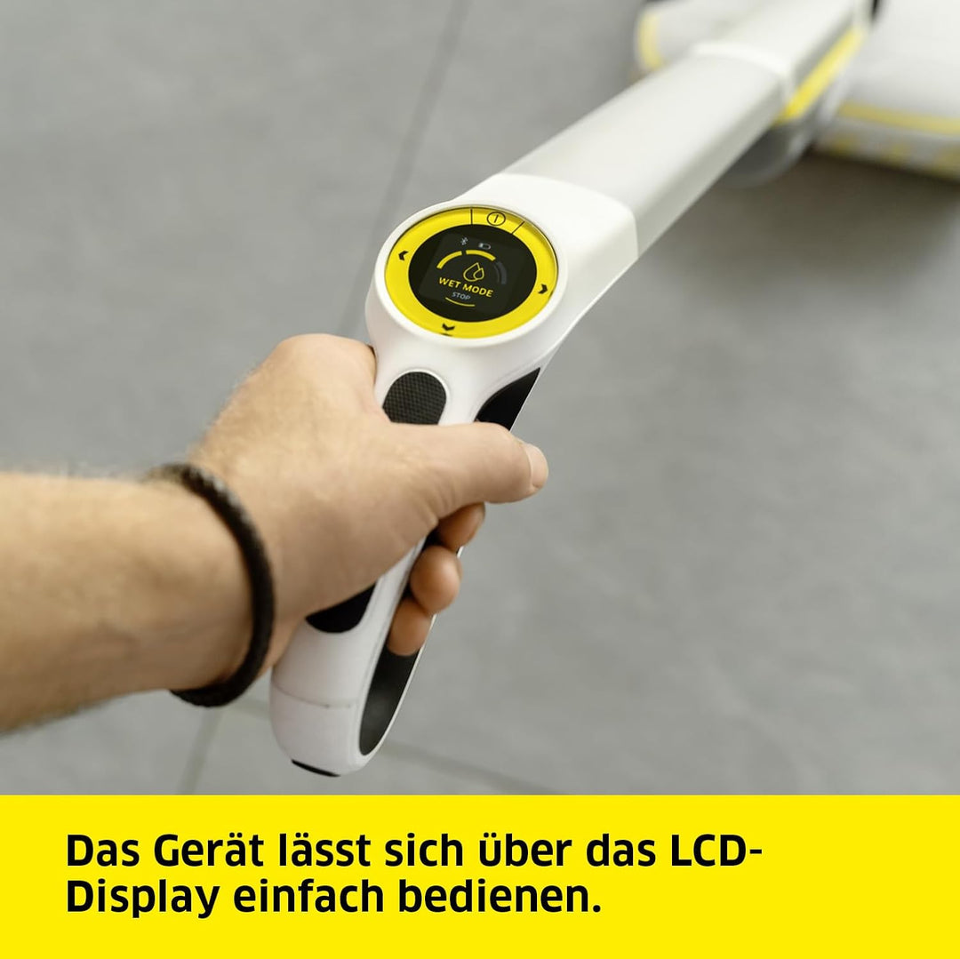 Kärcher Hartbodenreiniger FC 8 Smart Signature Line, kabelloser Bodenreiniger mit 4 rotierenden Mikr
