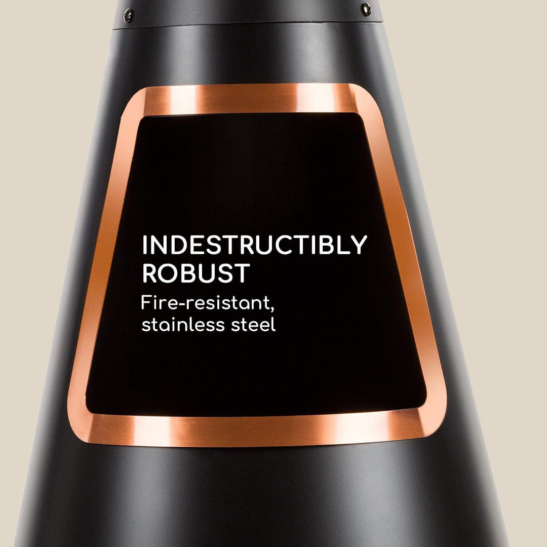 blumfeldt Volantis - Gartenkamin, Terrassenofen, Aztekenofen, FireView, Stahl, rostfrei, Moderne Opt