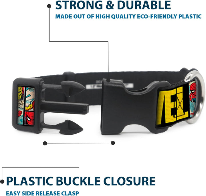 Hundehalsband, Kunststoff, Marvel Retro Comic Paneele, 40,6 bis 58,4 cm, 3,8 cm breit Mehrfarbig 1.5