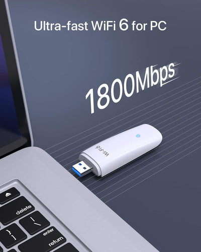 BrosTrend 1800 Mbit/s WiFi 6 WLAN Stick, AX1800 USB WLAN Adapter, Dualband 1201Mbit/s 5GHz + 574Mbit