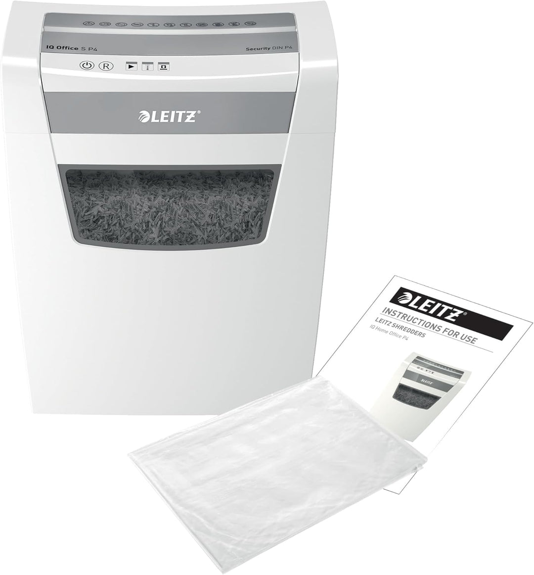Leitz IQ Office S Aktenvernichter, 14-12 Blatt Kapazität (70-80 g/m²), Partikelschnitt, Sicherheitss