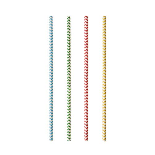 1000 Trinkhalme, Papier "pure" Ø 6 mm, 20 cm "Zig-Zag" 87517 Papstar biologische Papiertrinkhalme Pa
