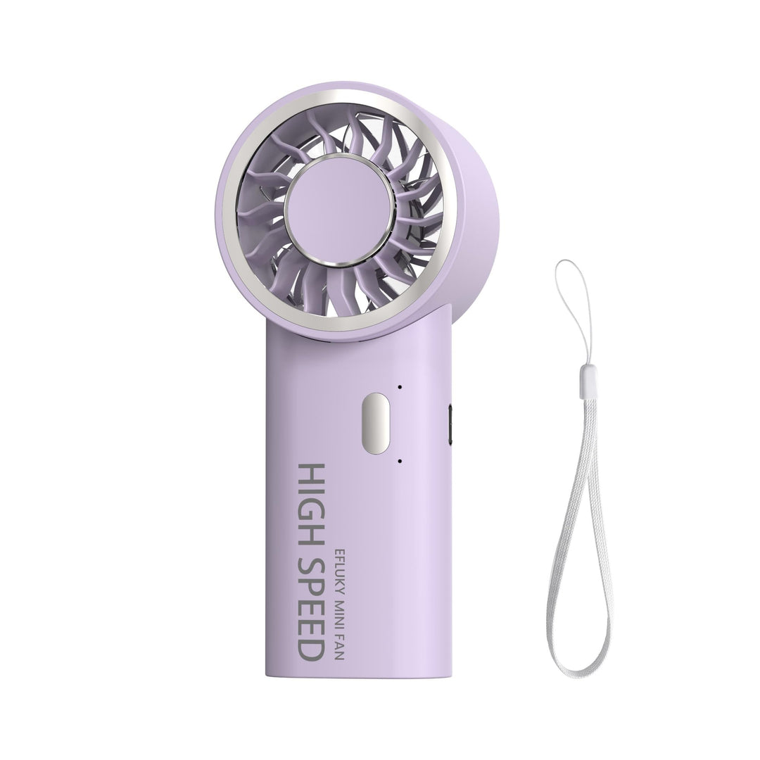 efluky Handventilator, Mini Hochgeschwindigkeits-Ventilator, USB wiederaufladbar mit 5 Geschwindigke