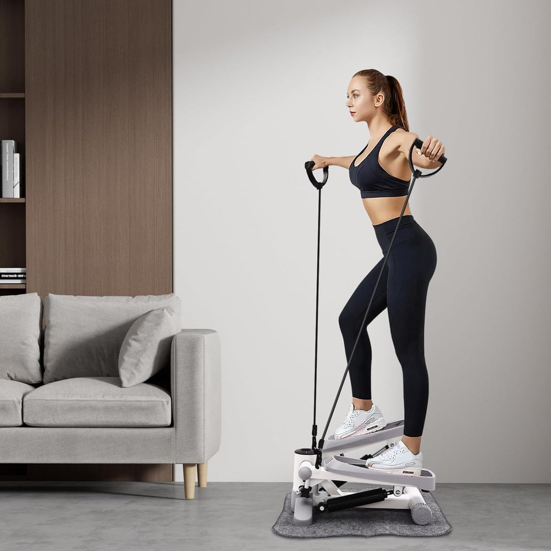 2-in-1 Stepper für Zuhause Swing Stepper Up-Down Stepper Twister Stepper mit Power Ropes Stepping Ma
