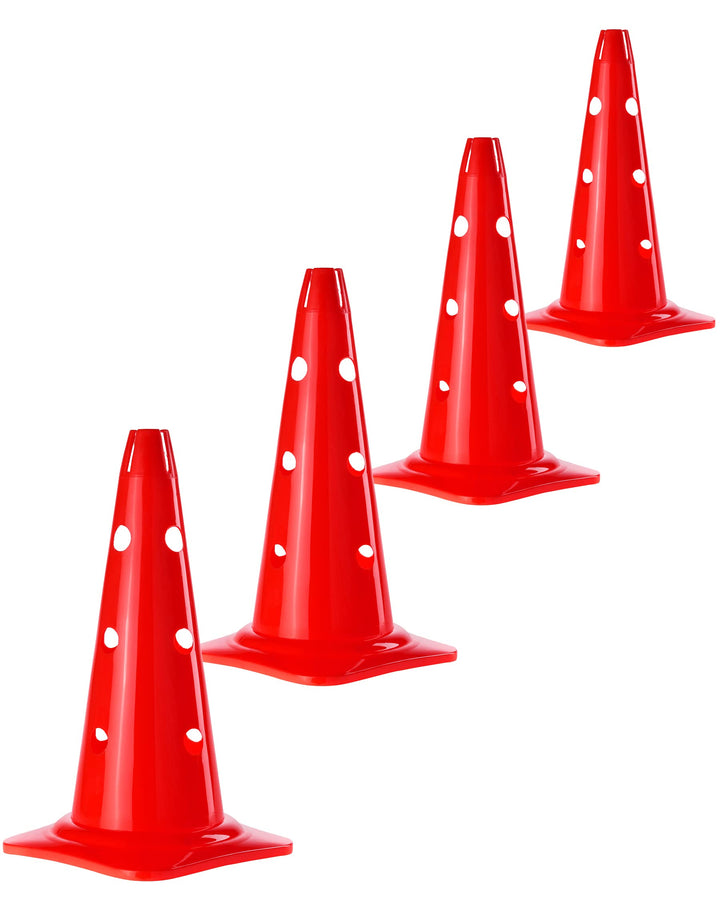 Kombi Kegel 40 – 4er Set – für den Aufbau von Hürden- oder Slalom-Parcours für Agility-Training – Sp