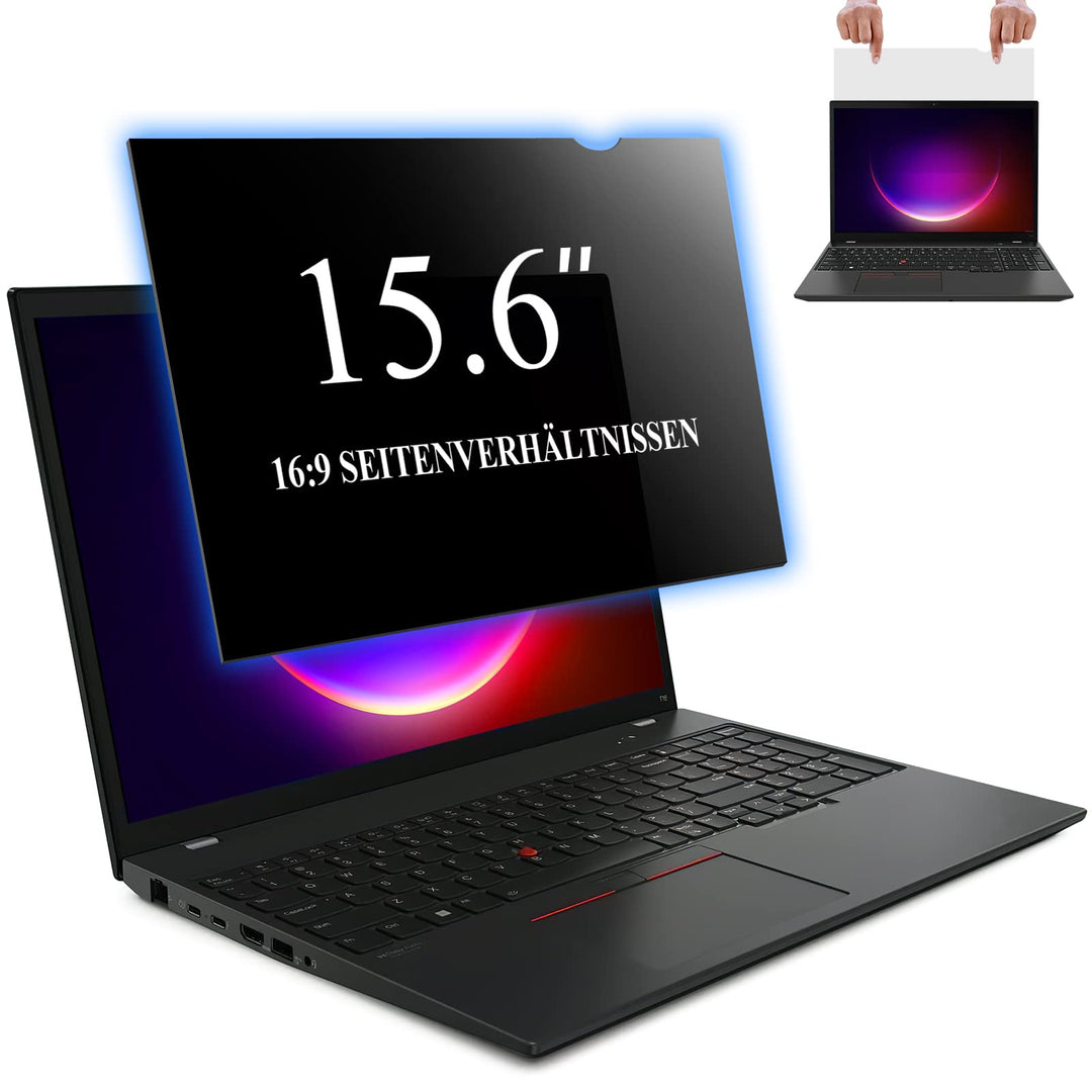 ngningo Notebook Laptop Blickschutzfolie 15,6 Zoll für 16:9 Seitenverhältnis, Sichtschutzfolie Priva