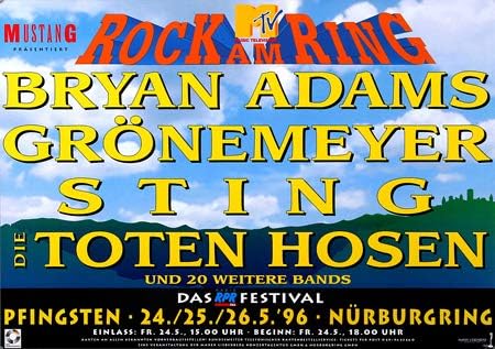 Rock AM Ring & Park - 1996, Rock am Ring 1996 » Konzertplakat/Premium Poster | Live Konzert Veransta