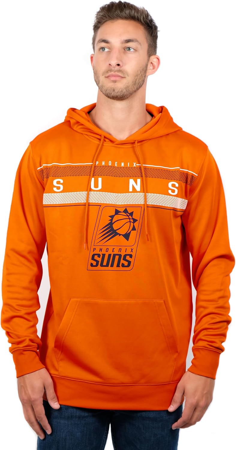 NBA Herren Fleece Hoodie Pullover Sweatshirt Poly Midtown, Herren, Midtown Hoodie L Kürbis, L Kürbis