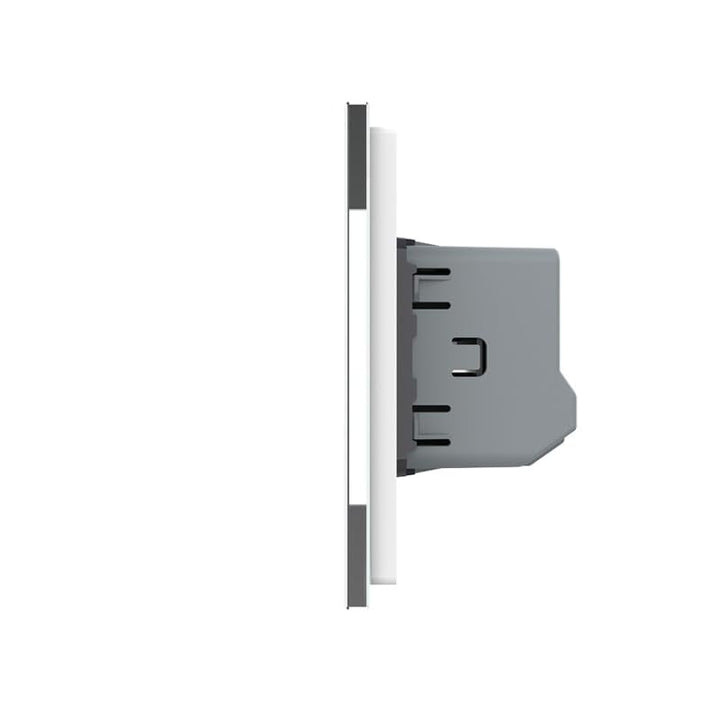 Touch Dimmer Lichtschalter Wandschalter Schalter Unterputz mit Glasblende in weiss