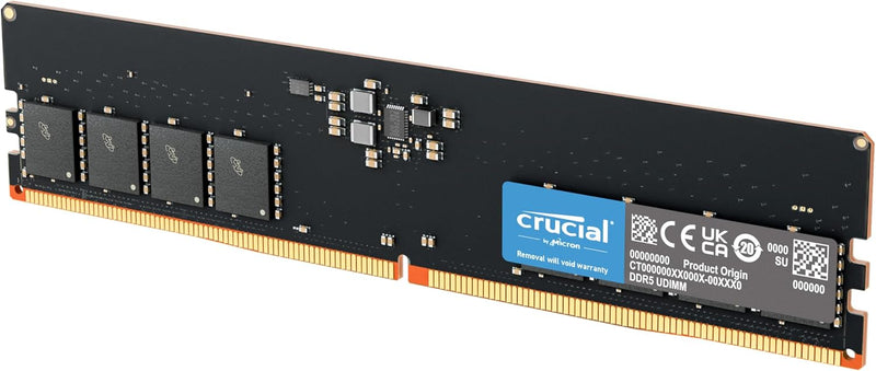 Crucial RAM 32GB DDR5 5200MHz (oder 4800MHz) Desktop Arbeitsspeicher CT32G52C42U5 32GB 5200MHz, 32GB