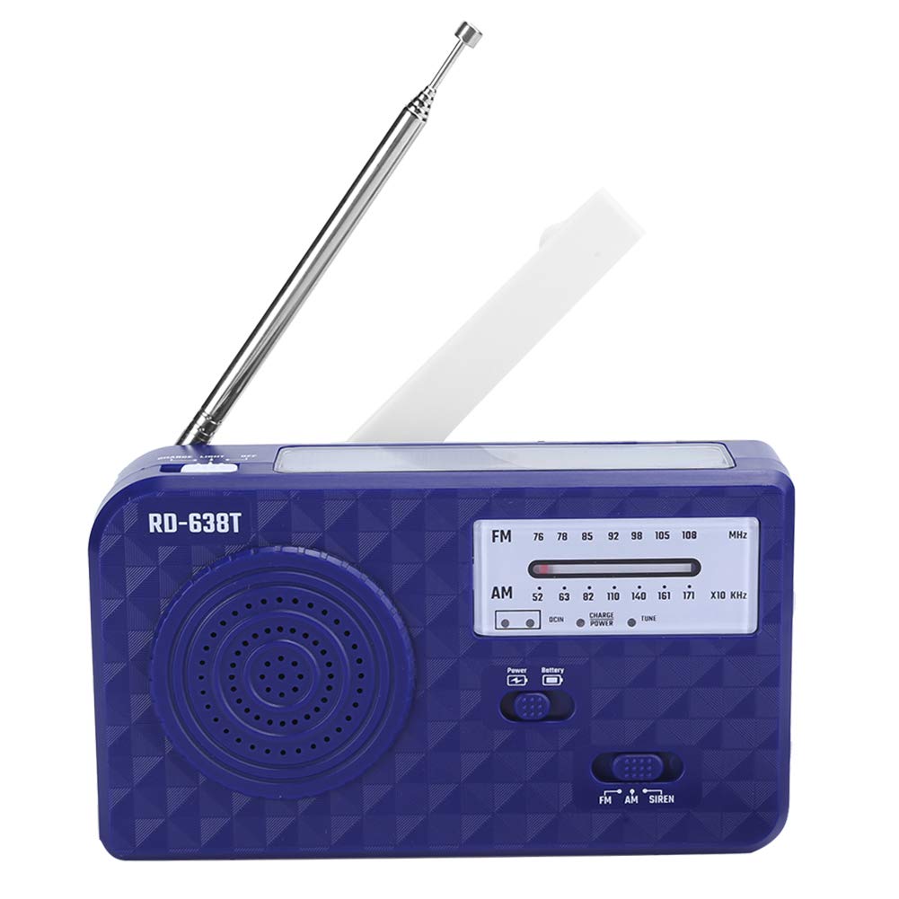 Notfall-Solar-Handkurbel-Radio, Autarkes Solar-FM-AM-Notfall-Radio, LED-Licht, Telefon-Notfall-Aufla