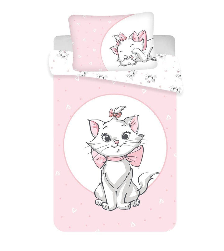 JFabrics Disney Aristocats Bettwäsche-Set für Mädchen und Kinderbett, Hellrosa, 100 x 135 cm - 40 60