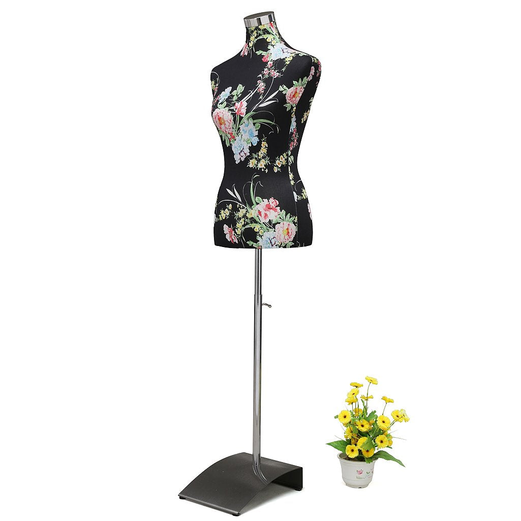 Loywe Schneiderpuppe Damenbüste Büste Torso Gr.36/38 | LW6022 S mit Rote Blume, S mit Rote Blume