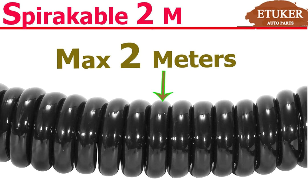 12V Max.2M 7 auf 7 Anhänger Verlängerungskabel 7 Polig Adapter Spiralkabel 2M Adapter Spiralkabel 7