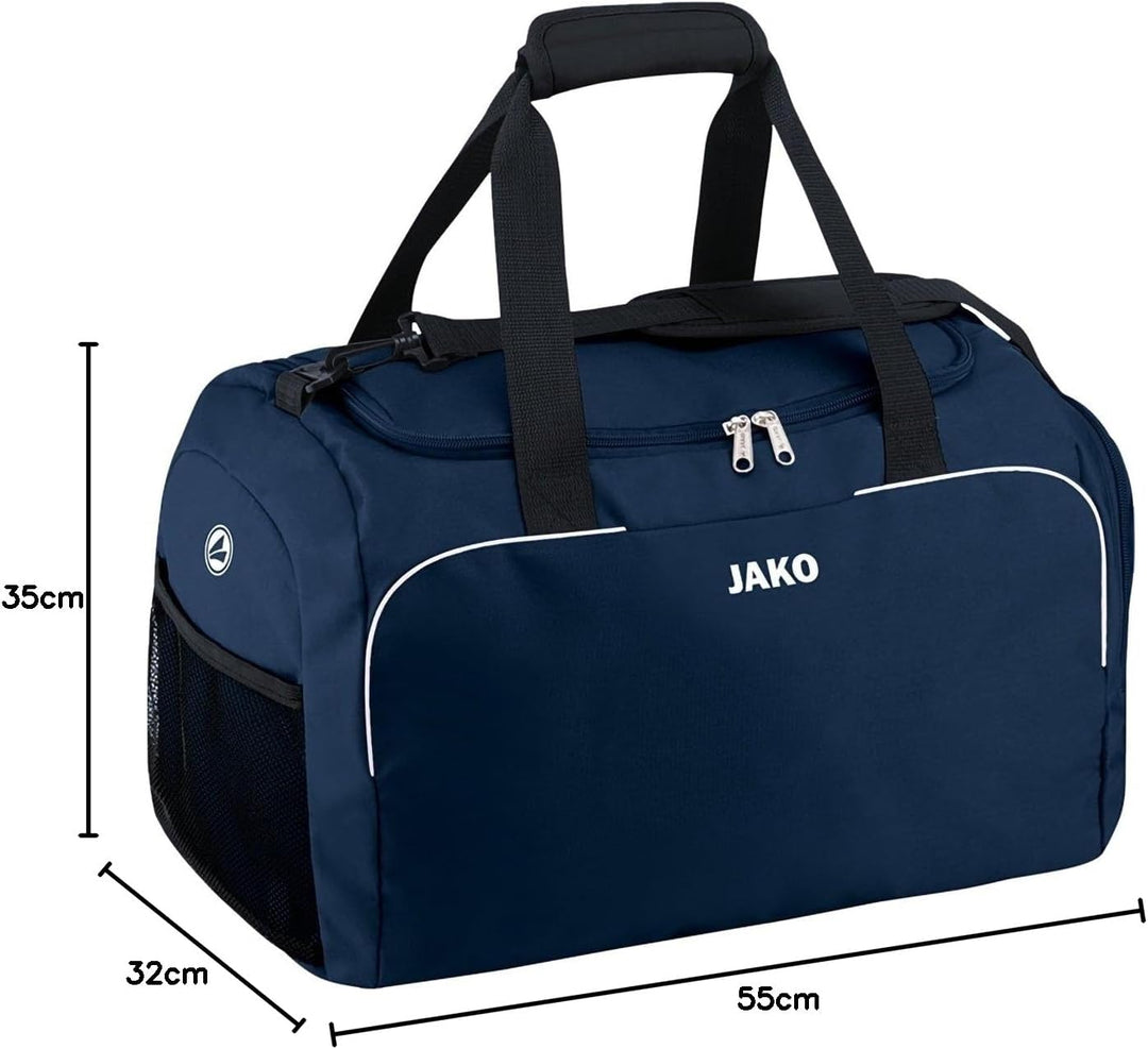 JAKO Sporttasche Classico, Senior 55 x 35 x 32 cm (LxBxH), Marine 3 (Senior) - 55 CM Marine, 3 (Seni