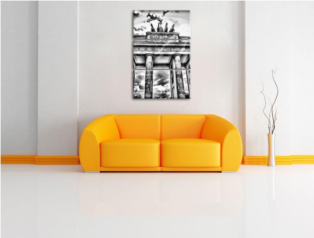 Pixxprint Brandenburger Tor Berlin als Leinwandbild/Grösse: 3 Teilig (120x80) cm/Wandbild/Kunstdruck