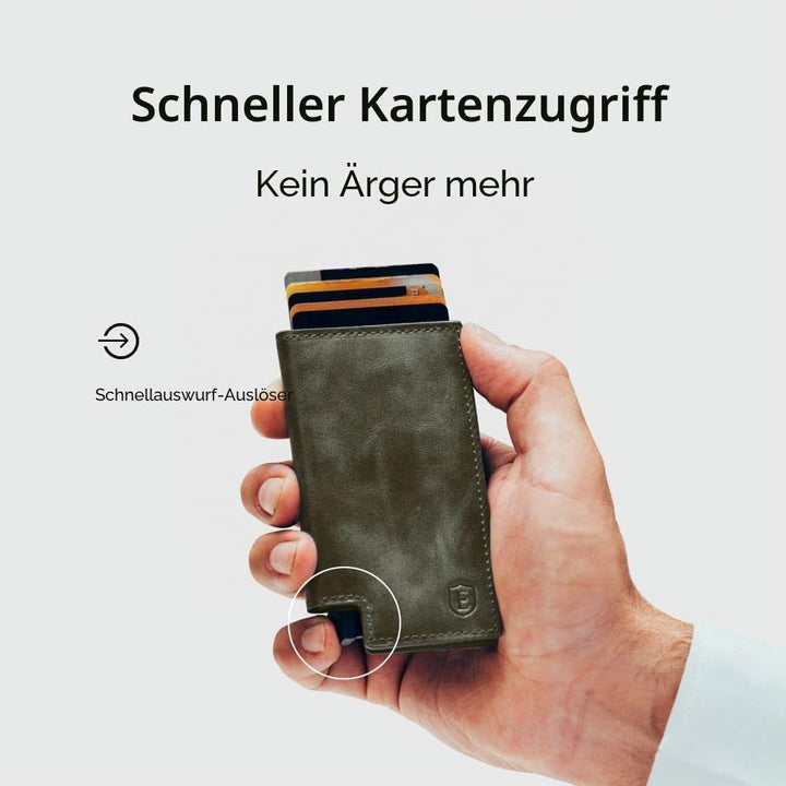 Ekster Parlament - Slim Leather Wallet - RFID Blocking - Quick Card Access Wacholdergrün, Wacholderg