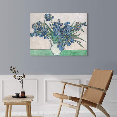 PICANOVA – Vincent Van Gogh Irises 2 80x60 cm – Bild auf Leinwand – Leinwandbild – Premium Leinwandd