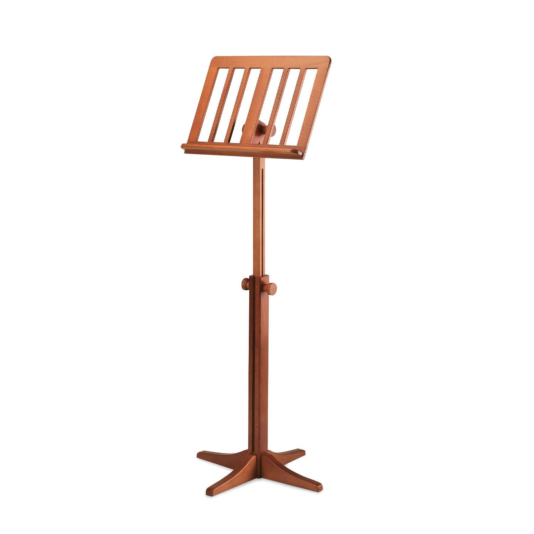 K&M 116/1 Holz-Notenpult – Solides Buchenholz Kirschbaumfarbe - Notenständer von 71,5 – 122,5 cm aus