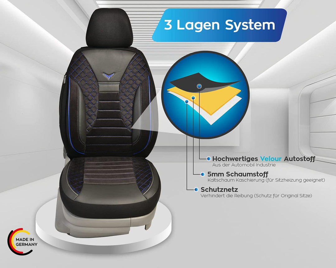 BREMER SITZBEZÜGE Mass Auto Schonbezüge kompatibel mit Mercedes Citan W415 Fahrer & Beifahrer Set ab