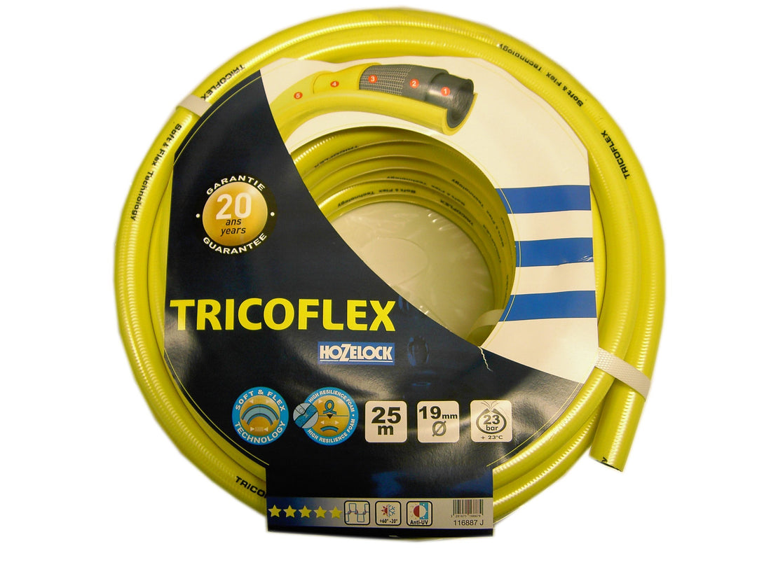 Tricoflex 00110240 Wasserschlauch 1,9 cm (19 mm) 25 m Rolle gelb 19 mm 25 m, 19 mm 25 m