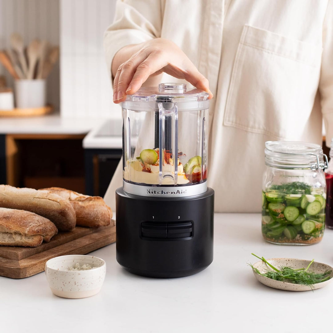 KitchenAid Kabelloser Zerkleinerer - Go Cordless - 1,18L - 2 Geschwindigkeiten und Pulse - Mit Edels