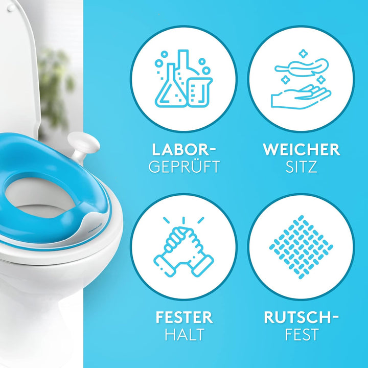 Edelkern Toilettensitz Kinder - Ergonomischer WC Sitz Kinder [bis 50kg] - Universeller Toilettenaufs